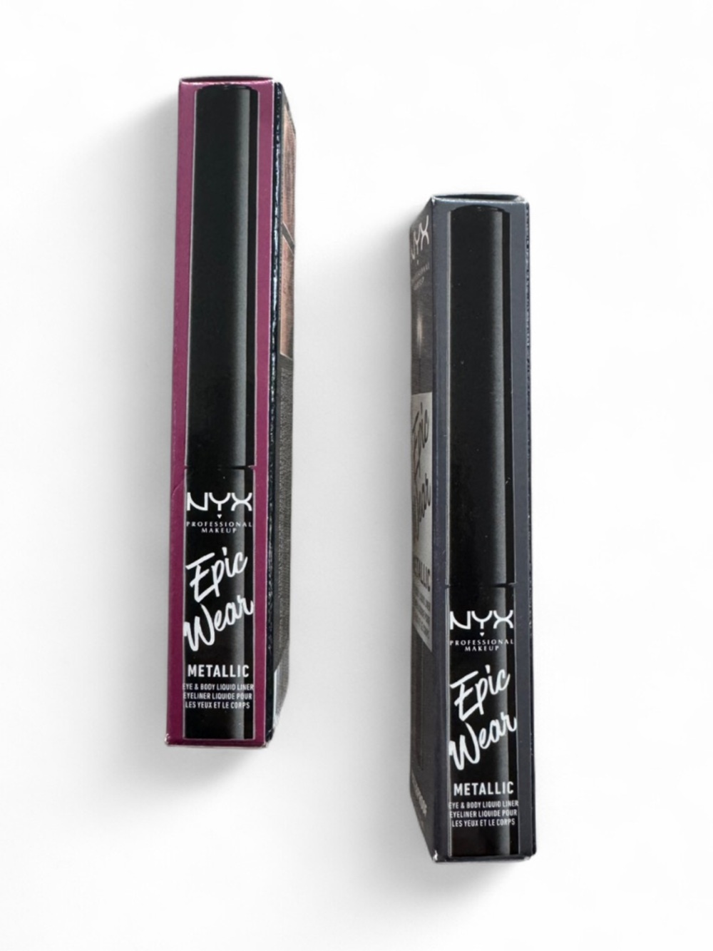 🟢3/$30 NYX Metallic Liquid Liners Epic Wear Waterproof in Fuschia Metal,Gunmetal